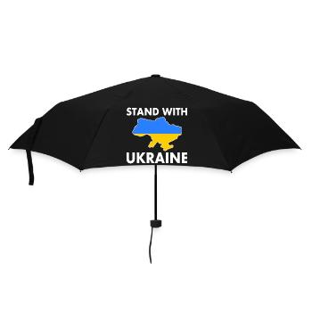 stand with ukraine - Umbrella (small) - black - Front