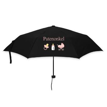 Patenonkel Geburt Mädchen Taufe - Regenschirm (klein) - Schwarz - Vorne