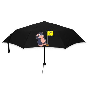 Drapeau taupe - Parapluie standard - noir - Devant