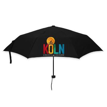 Köln Fahrradsonne Logo - Regenschirm (klein) - Schwarz - Vorne