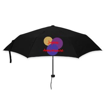 HAPPY BIRTHDAY. JOYEUX ANNIVERSAIRE. ANNIVERSAIRE. - Parapluie standard - noir - Devant