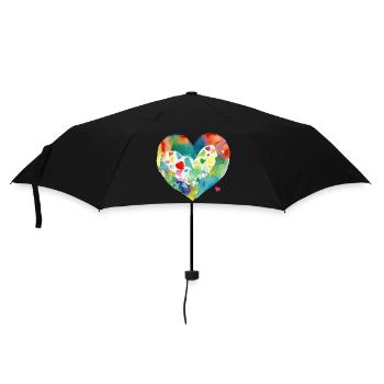 Cœur - Parapluie standard - noir - Devant