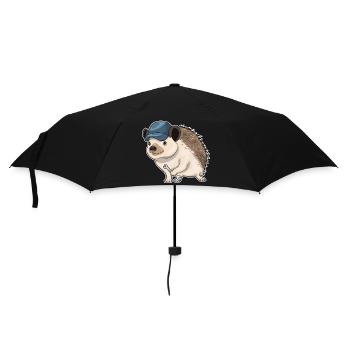 Hedgehog Mechanic Wrench Workshop - Umbrella (small) - black - Front
