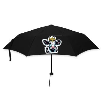 The cow is king - Umbrella (small) - black - Front