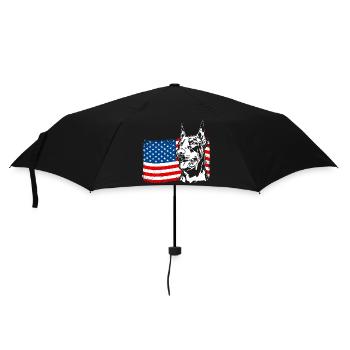 Doberman Amérique Flag Dogs Dobie Wilsigns - Parapluie standard - noir - Devant