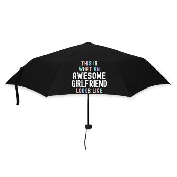 This Is What An Awesome Girlfriend Looks Like - - Umbrella (small) - black - Front