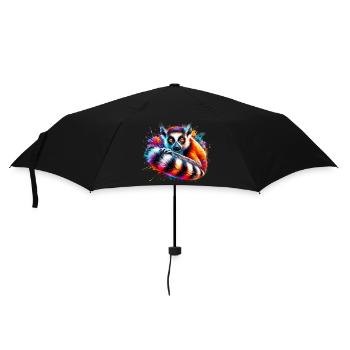 Lemur - Regenschirm (klein) - Schwarz - Vorne