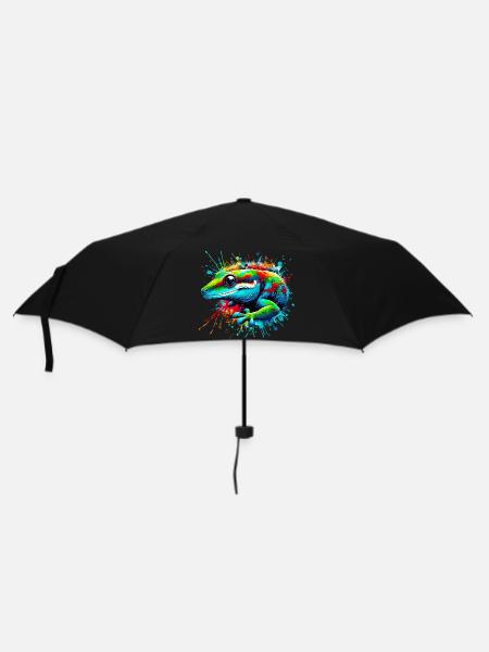 Gecko - Regenschirm (klein) - Schwarz