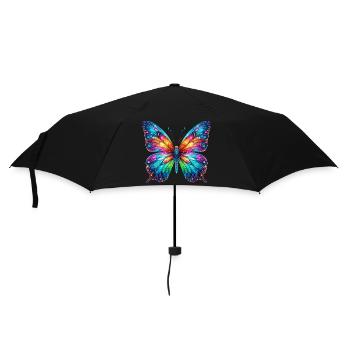 Schmetterling - Regenschirm (klein) - Schwarz - Vorne