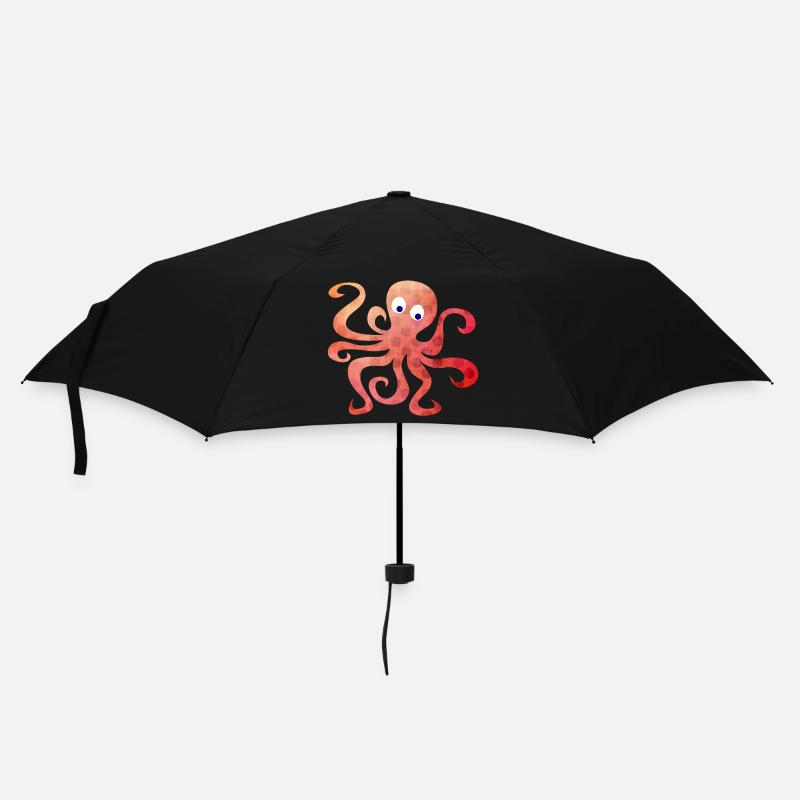 Octopus Dots Squid Tentacule Bande dessinée - Parapluie standard - noir