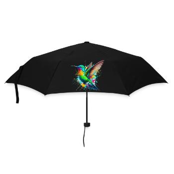 Kolibri - Regenschirm (klein) - Schwarz - Vorne