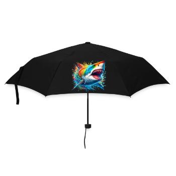 Requin - Parapluie standard - noir - Devant