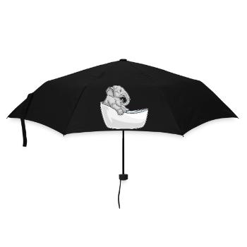 Elephant Bathing Bathtub - Umbrella (small) - black - Front