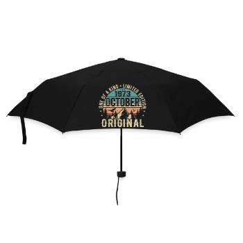 October 1973 Birthday Gift - October 1973 - Umbrella (small) - black - Front
