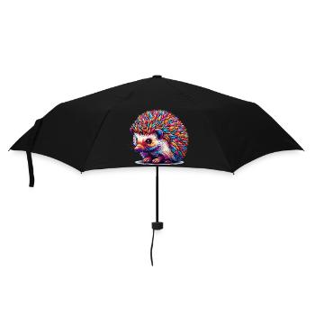 Igel - Regenschirm (klein) - Schwarz - Vorne