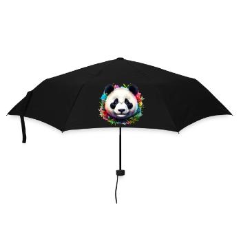 Panda - Regenschirm (klein) - Schwarz - Vorne