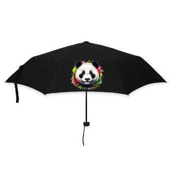Panda - Regenschirm (klein) - Schwarz - Vorne