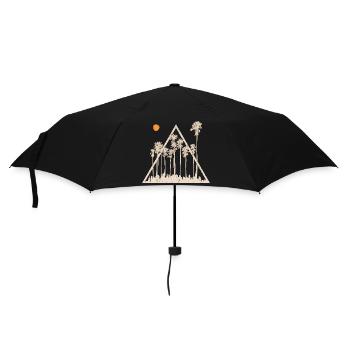 Palm Trees Tropical Summer Sunset Triangle - Umbrella (small) - black - Front
