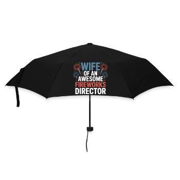 Wife Of An Awesome Fireworks Director 4th Of July - Regenschirm (klein) - Schwarz - Vorne