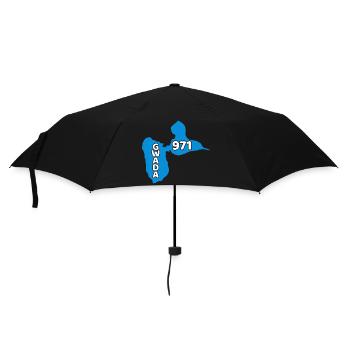 Map of Guadeloupe 971 - Umbrella (small) - black - Front