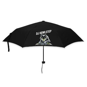 DJ Howlstep Wolf Am Pult EDM Rave Vibes - Regenschirm (klein) - Schwarz - Vorne