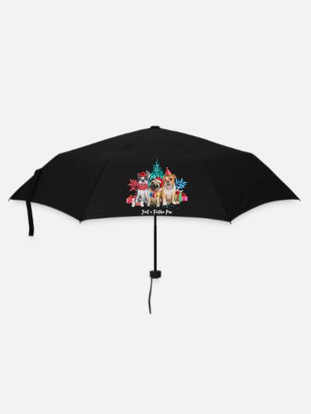 Just a fastive paw, Dog Christmas - Umbrella (small) - black