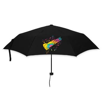 Bobfahrer Bobschlitten Viererbob - Regenschirm (klein) - Schwarz - Vorne