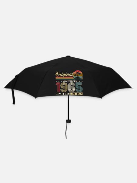 60ème Anniversaire Original Novembre Millésime 1965 - Parapluie standard - noir