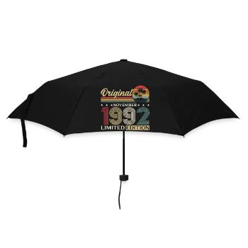 33ème Anniversaire Original Novembre Millésime 1992 - Parapluie standard - noir - Devant