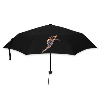 Farbsprung der Gymnastik-Tänzerin - Regenschirm (klein) - Schwarz - Vorne
