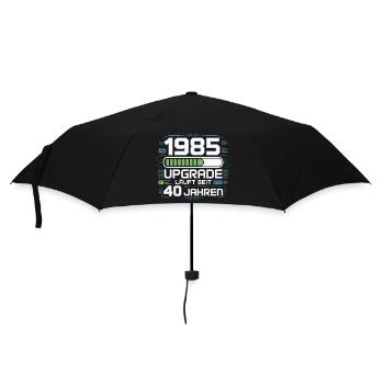 1985 Upgrade Läuft Seit 40 Jahren - Regenschirm (klein) - Schwarz - Vorne