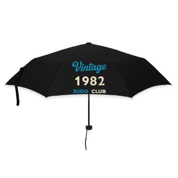 Vintage 1982 Judo Club Retro Birth Year Gift - Umbrella (small) - black - Front