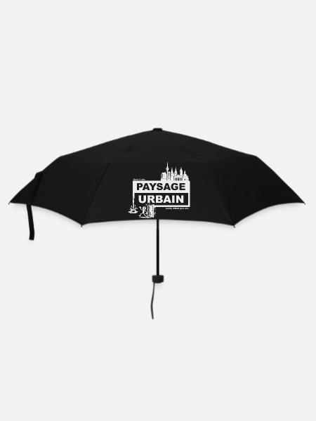 Paysage urbain - français - prêt quand vous voulez - Parapluie standard - noir