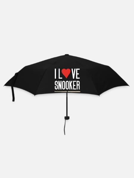 Ich liebe Snooker - Regenschirm (klein) - Schwarz