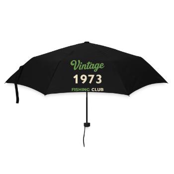 Millésime 1973 – Année de naissance rétro du club de pêche - Parapluie standard - noir - Devant