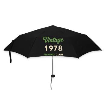 Millésime 1978 – Année de naissance rétro du club de pêche - Parapluie standard - noir - Devant