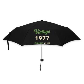 Millésime 1977 – Année de naissance rétro du club de pêche - Parapluie standard - noir - Devant
