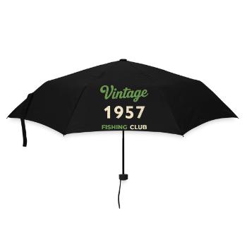 Millésime 1957 – Année de naissance rétro du club de pêche - Parapluie standard - noir - Devant
