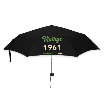 Vintage 1961 – Année de naissance rétro du club de pêche - Parapluie standard - noir - Devant