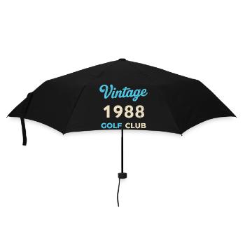 Vintage 1988 Golf Club Retro Geburtsjahr Geschenk - Regenschirm (klein) - Schwarz - Vorne