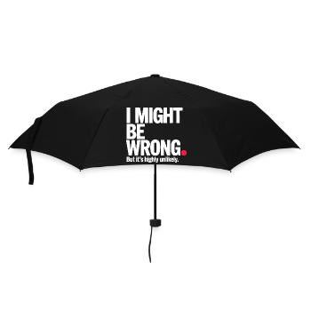 Je peux me tromper mais c’est un je-sais-tout très improbable - Parapluie standard - noir - Devant