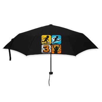 3rd Birthday Football Germany Boys - Umbrella (small) - black - Front
