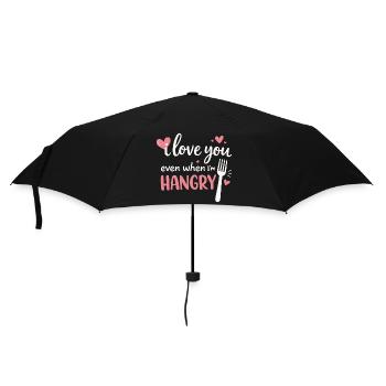 Humour drôle, affamé affamé, en colère mangeant nourriture diète - Parapluie standard - noir - Devant