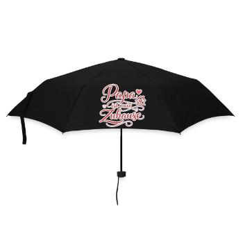Papa ist mein Zuhause Geschenk Liebe - Regenschirm (klein) - Schwarz - Vorne