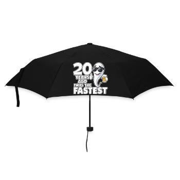 20 Years Ago The Fastest Funny Birthday - Umbrella (small) - black - Front