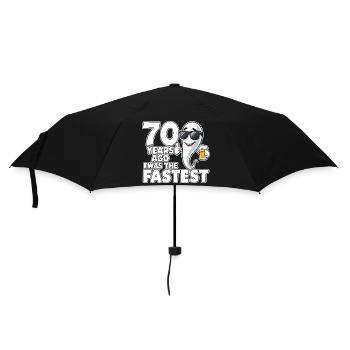Il y a 70 ans, l’anniversaire le plus rapide et drôle - Parapluie standard - noir - Devant