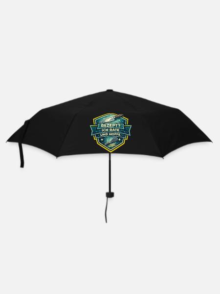 Rezept? Ich Rate Und Hoffe - Regenschirm (klein) - Schwarz