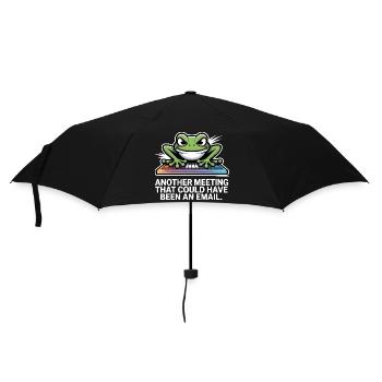 Mème clavier grenouille – Réunion au lieu d’email - Parapluie standard - noir - Devant