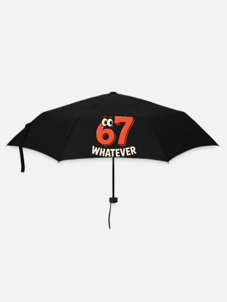 Six Seven Whatever Italian Brainrot Humor Meme - Regenschirm (klein) - Schwarz