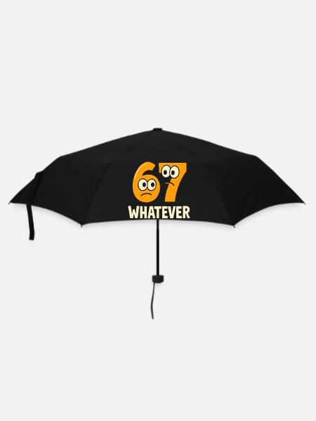 Six Seven Whatever Italian Brainrot Humor Meme - Regenschirm (klein) - Schwarz